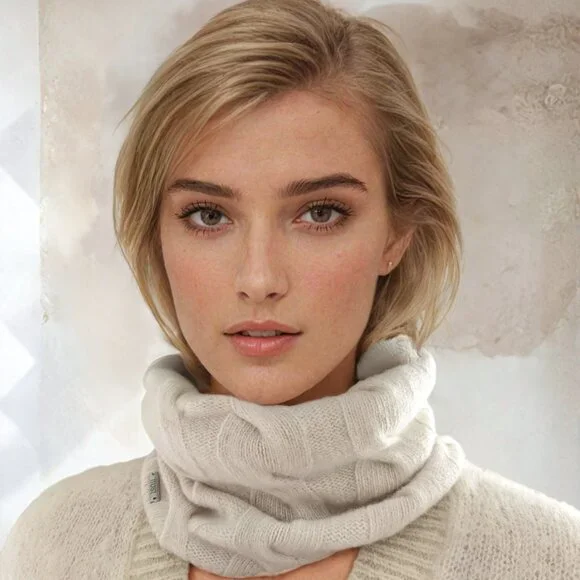 Merino Wool and Cashmere Neck Warmer - Picture 4 of 4